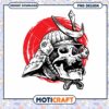 Samurai Skull Artwork PNG Instant Download for Creatives