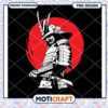 Samurai PNG Design Red Sun Graphic