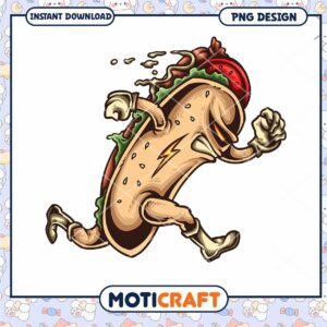 Running Hot Dog PNG Design Instant Download