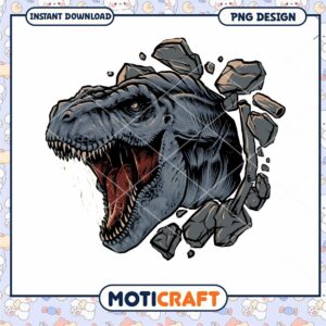 Roaring T Rex PNG Design Instant Download