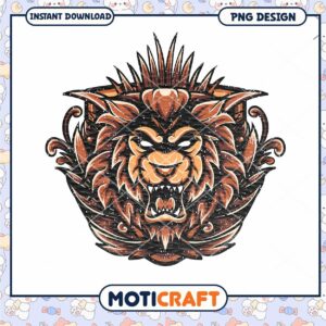 Roaring Lion PNG Design, Instant Download