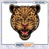 Roaring Leopard Head PNG Design