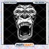 Roaring Gorilla PNG Design Instant Download
