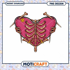 Rib Cage Heart PNG Design Download