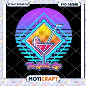 Retro Spritz Cocktail PNG Design