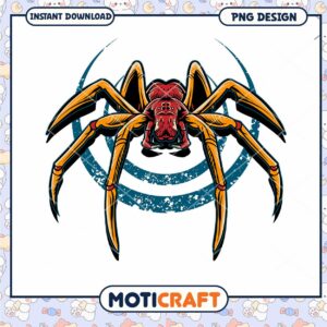 Red Spider PNG Design for Instant Download Art Use