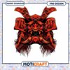 Red Oni Samurai Mask PNG Design