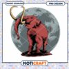 Red Elephant PNG Design for Instant Download Art Projects