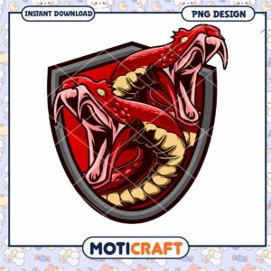 Red Cobra Shield PNG Logo Design