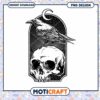 Raven on Skull PNG Design for Creative Downloads