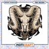 Ram Skull PNG Design Tribal Tattoo