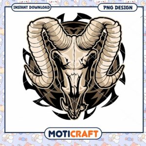Ram Skull PNG Design Tribal Tattoo