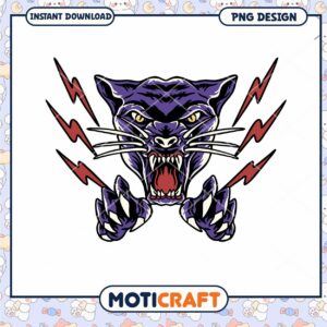 Raging Panther Graphic Design Instant Download PNG File