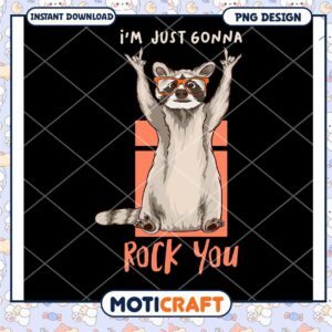 Racoon Rock You PNG Design