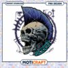 Punk Skull PNG Design Instant Download