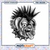 Punk Pug PNG Design Instant Download