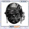 Pug Soldier PNG Design Instant Download