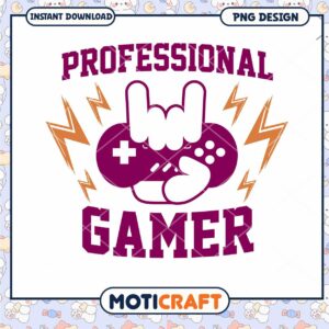 Professional Gamer PNG Design