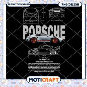 Porsche 911 GT3 RS PNG Design High Quality Instant Download