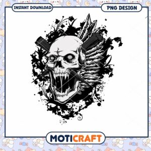 PNG Skull Design Instant Download