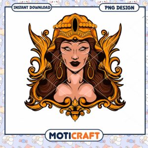 PNG Elegant Gold Goddess Design