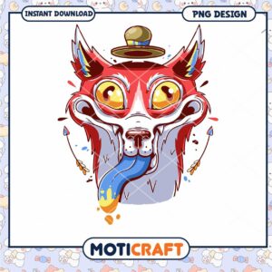 PNG Cartoon Fox Design Instant Download