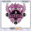 Pink Skull Wings Clock PNG Design 2 Pink Skull Wings Clock PNG Design