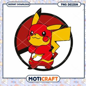 Pikachu Flash PNG Design