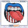 Patriotic Vampire Lips PNG Design 1 Patriotic Vampire Lips PNG Design
