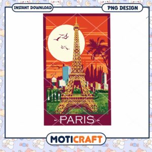 Paris Eiffel Tower PNG Design