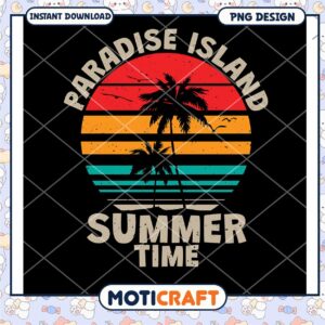 Paradise Island Summer PNG Design