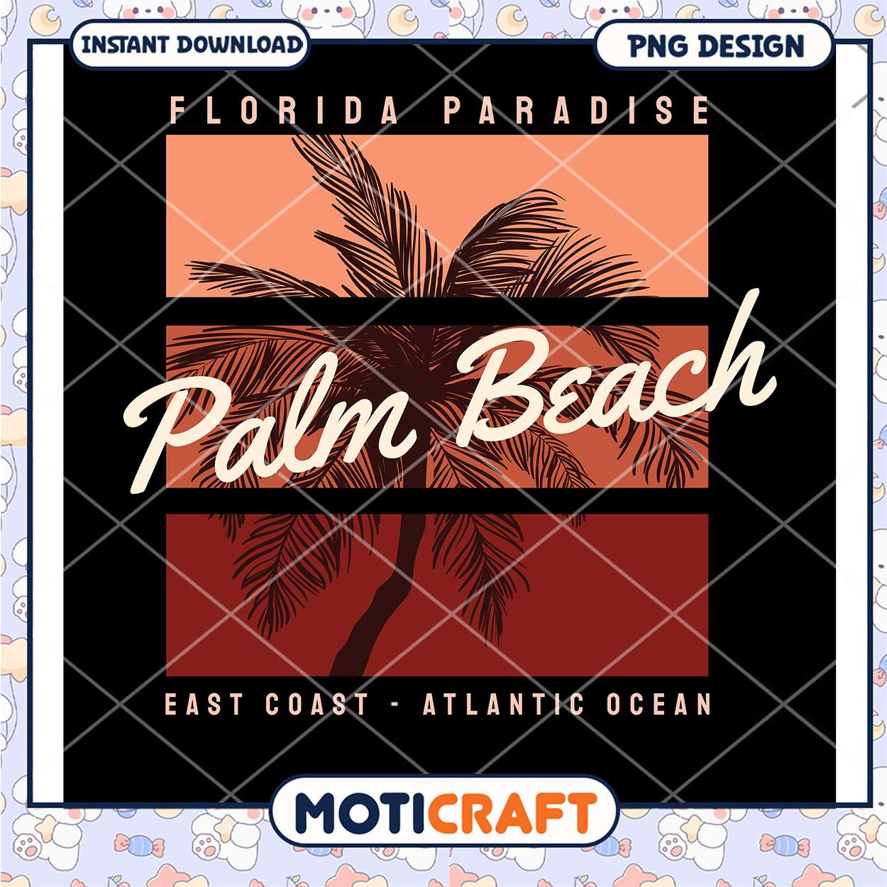 Palm Beach Florida PNG Design Palm Beach Florida PNG Design