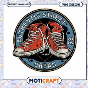 Option 1 (Focus on style) Vintage Urban Sneakers PNG Design