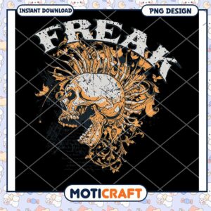 Option 1 (Focus on design) PNG Skull Design Freak Floral Gothic
