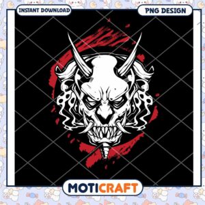 Oni Mask PNG Design Instant Download