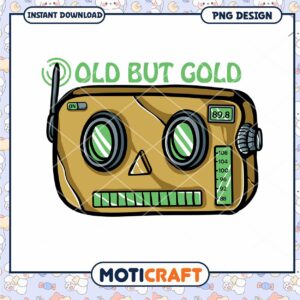 Old But Gold Retro Radio PNG Design
