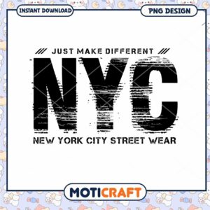 NYC Streetwear PNG Design Instant Download