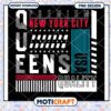 NYC Queens Premium PNG Design