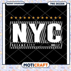 NYC Dreams City PNG Design