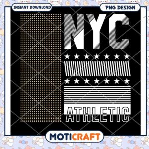 NYC Athletic PNG Design Instant Download
