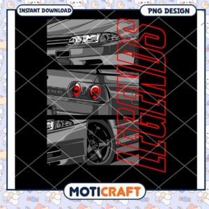 Nissan Skyline R32 Legends PNG Design