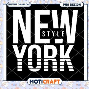 New York Style PNG Design Instant Download