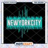 New York City Sound Wave PNG Design Instant Download Art