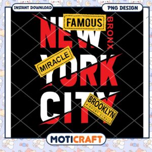 New York City PNG Design Instant Download