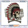 Native American Skull PNG Design Instant Download Art