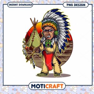 Native American Chief Character PNG Design for Download