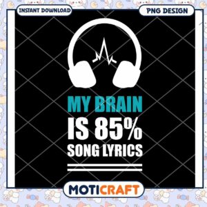 My Brain is 85% Song Lyrics PNG