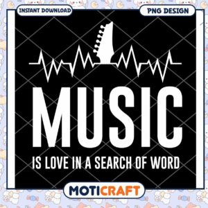 Music PNG Design Love in a Word