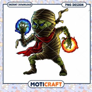 Mummy Zombie PNG Design Instant Download