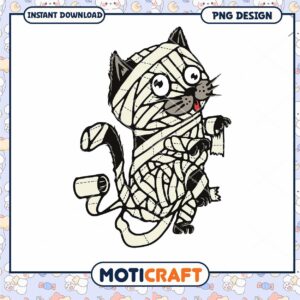 Mummy Cat PNG Design Instant Download
